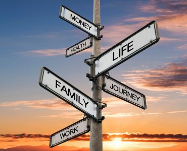 Life,Balance,Choices,Signpost,,With,Sunrise,Sky,Backgrounds